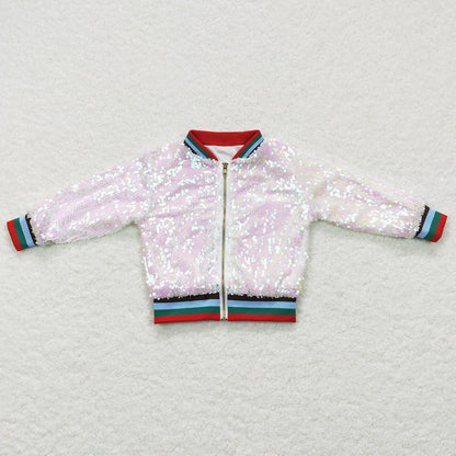 Baby Girls Clothes Jacket Long Sleeve Sequin Jackets Tops BT0294