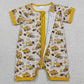 Baby Boys Rompers Short Sleeve Excavators Tractors Zipper Short Romper SR4183
