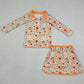 Baby Girls Clothes Long Sleeve Flowers Zip Pullovers Skirt Short Fall Clothes Sets GLD1606