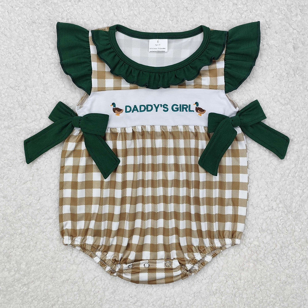 Baby Infant Girls Rompers Daddy's Girl Ducks Bows Rompers SR2304