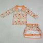 Baby Girls Clothes Long Sleeve Flowers Zip Pullovers Skirt Short Fall Clothes Sets GLD1606