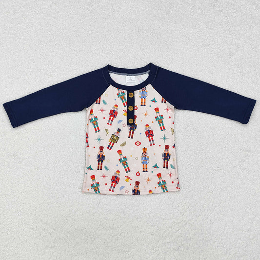 Baby Boys Clothes Tops Christmas Long Sleeve Raglan Tops BT0915