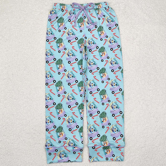 Adult Women Pants Christmas Dogs Candy Bottom Pants Pajamas P0565