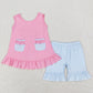 Summer Baby Girls Clothes Sleeveless Top Shorts Sets GSSO0438