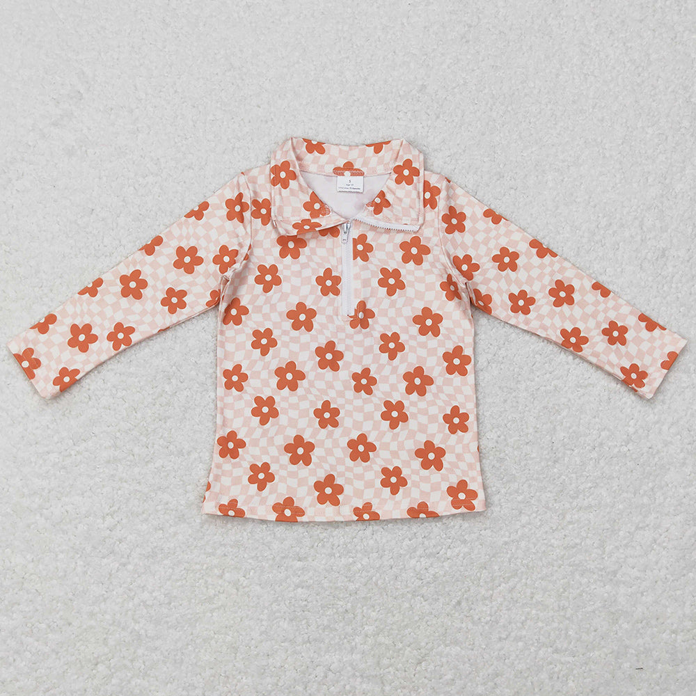 Flower Print Kids Girls Clothes Tops GT0362