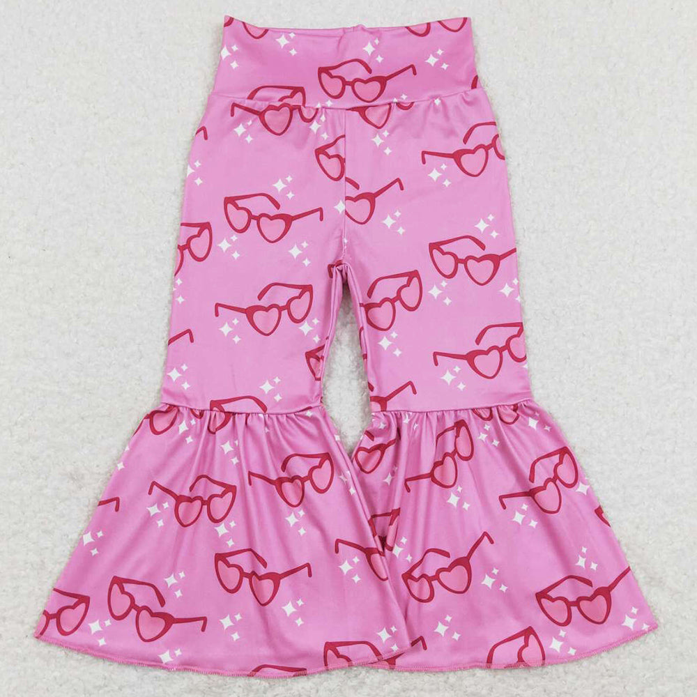 Glasses Love Baby Girls Pants Valentine's Day Bell Pants P0365