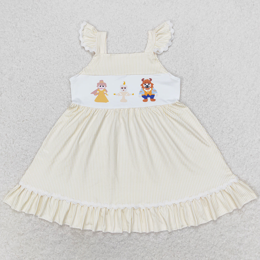 Baby Girls Dress Flutter Sleeve Knee Length Dresses GSD0695