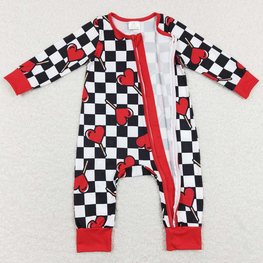 Baby Kids Girls Rompers Long Sleeve Valentines Jumpsuit LR0856