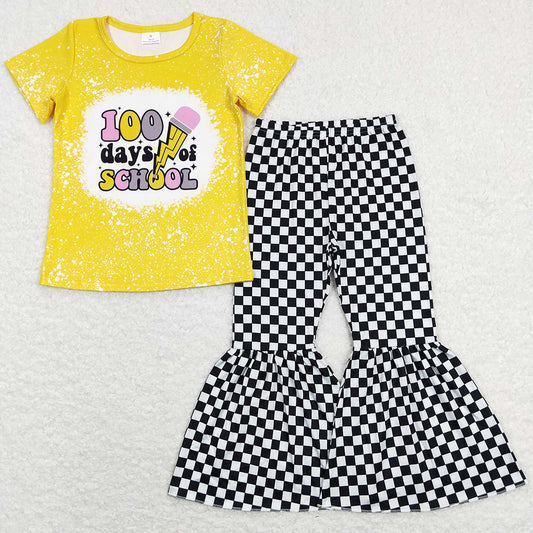 Boutique Baby Girls Clothes Back To School Bell Pants Sets GSPO1256