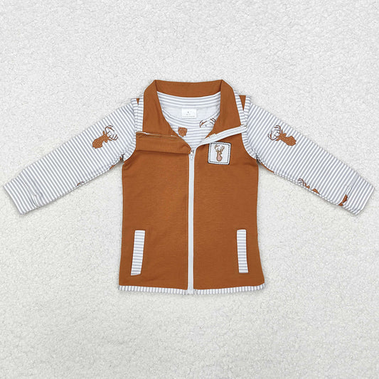 Baby Boys Clothes Deer Hunting Tops Vest 2pcs Sets BT0858