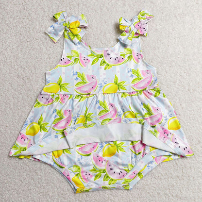 Baby Girls Rompers Strap Watermelon Lemons Tunic Ruffle Rompers SR4135