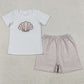 Baby Girls Clothes Sibling Embroidery Stripe Shells Tunic Ruffle Shorts Clothes Sets BSSO1618 GSSO2787 12.23