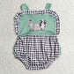 Baby Girls Rompers Strap Farm Checked Ruffle Rompers SR3866