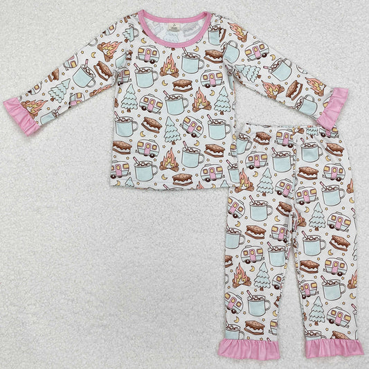 Baby Girls Pajamas Cookies Cars Bamboo Pajamas Outfits Sets GLP1502