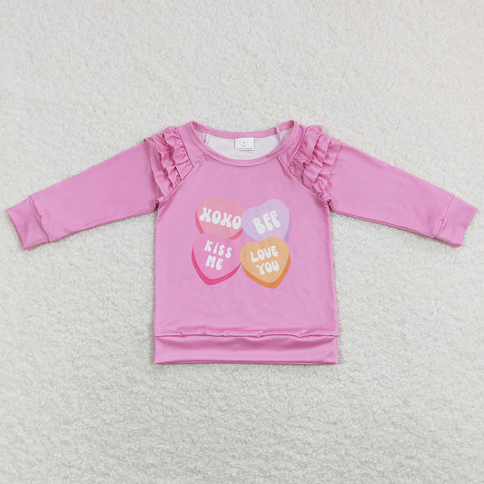 Boutique Kids Girls Clothes Tops Valentines Tee Shirts GT0425