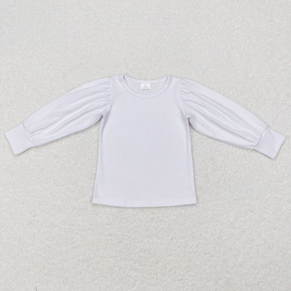 Baby Girls Clothes White Long Sleeve Tee Shirts Tops GT0370