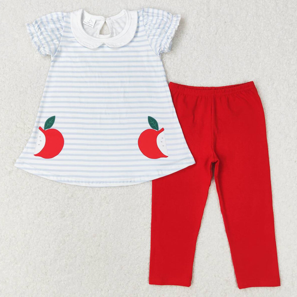 Baby Girls Clothes Apple Tunic Top Red Legging Back To School Outfits GSPO1446