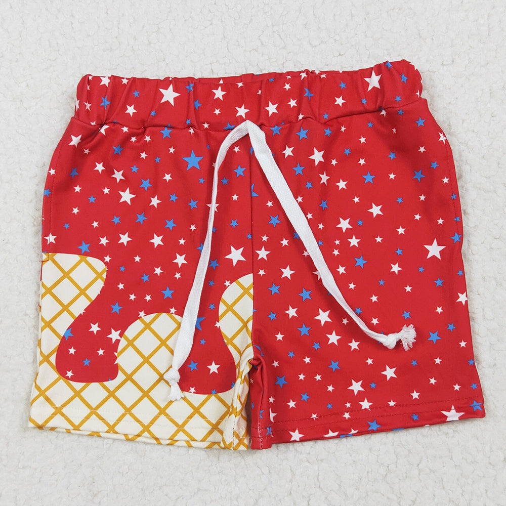 Baby Boys Shorts Red Drip Stars Pockets Shorts Bottom SS0612 6.9
