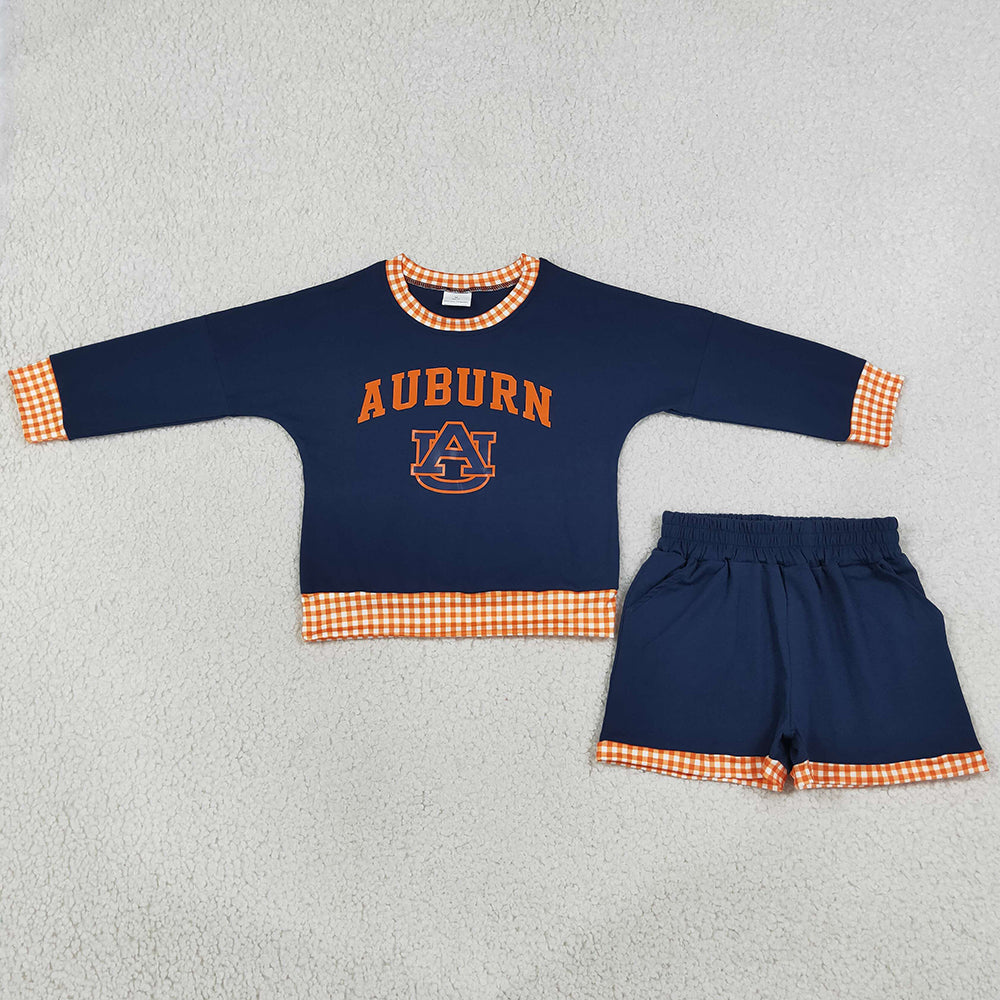 Baby Girls Clothes Vinyl AU Long Sleeve Top Pockets Short Team Clothes Set GLS0162