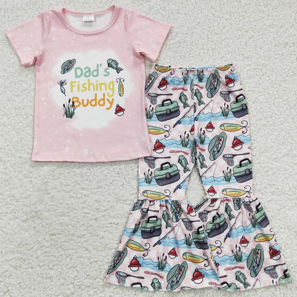 Hot Sale Baby Girl Clothes Boutique Bell Bottom Outfits GSPO0672