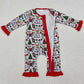 Baby Infant Girls Rompers Christmas Cows Zip Rompers LR1074