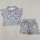 Baby Girls Clothes Southern Light Grey Camo Zip Top Pockets Short Scallop Clothes Sets GSSO3564