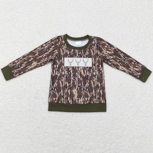 Baby Boys Clothes T-shirt Camo Deer Hunting Long Sleeve Shirts Tops BT0377