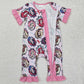 Baby Infant Girls Rompers Ruffles Pink Zip Rompers SR2309