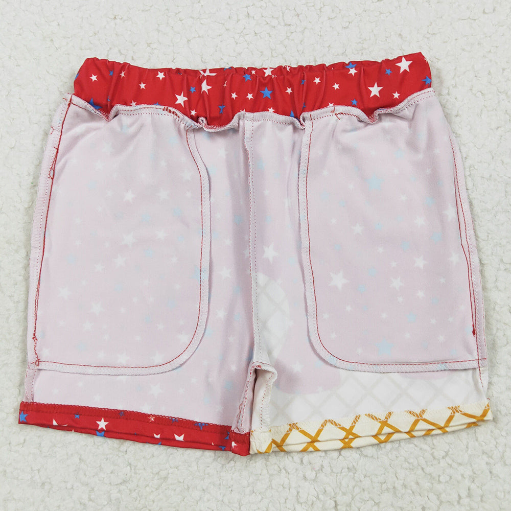 Baby Boys Shorts Red Drip Stars Pockets Shorts Bottom SS0612 6.9