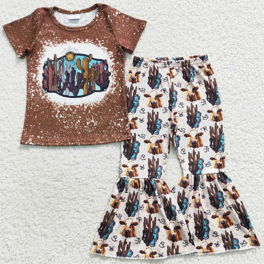 New Fashion Baby Girl Clothes Short Sleeve Bell Pants Sets GSPO0647