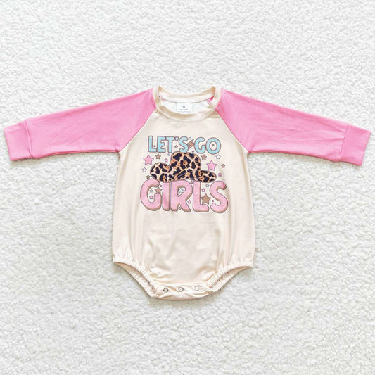 Western Baby Girls Rompers Let`s Go Girls Jumpsuits LR0574