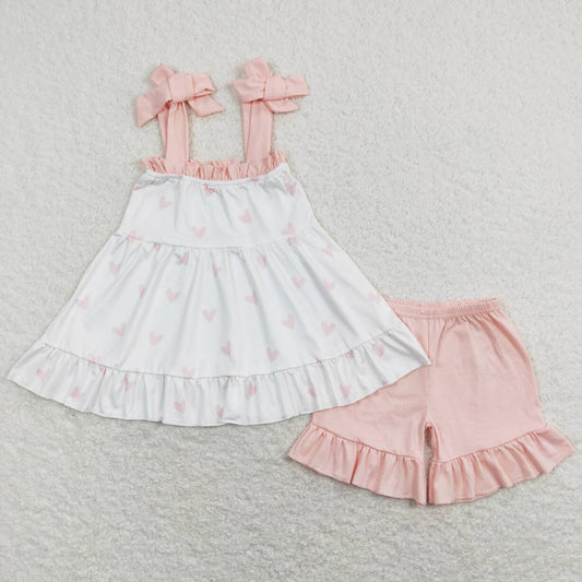 Love Heart Baby Girls Clothes Pink Sets GSSO0447