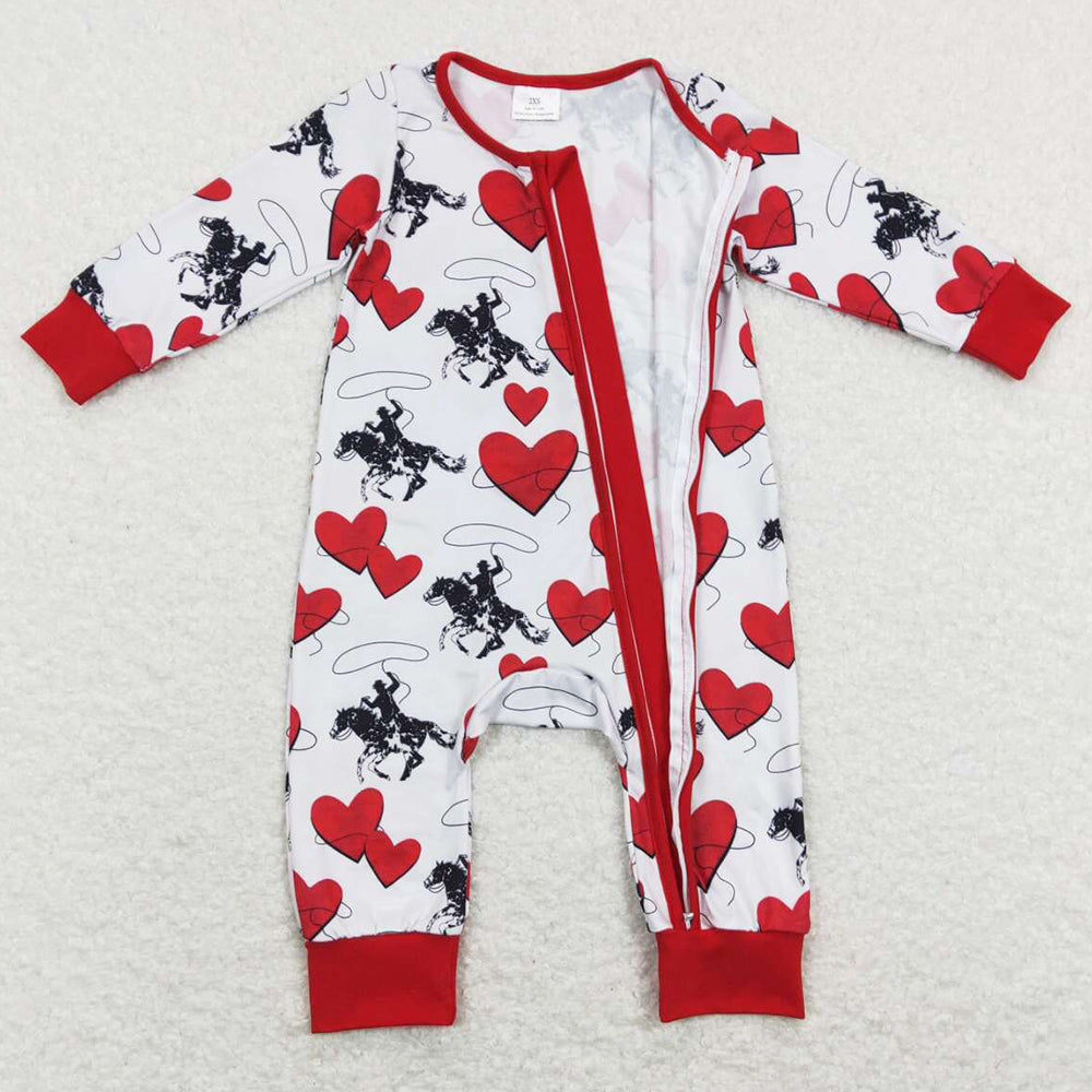 Western Baby Girls Rompers Valentines Day Jumpsuits LR0903