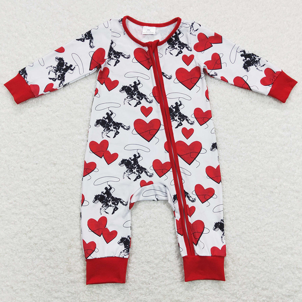 Western Baby Girls Rompers Valentines Day Jumpsuits LR0903