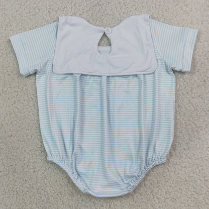 Baby Boys Rompers Embroidery Truck House Farm Stripe Rompers SR4075