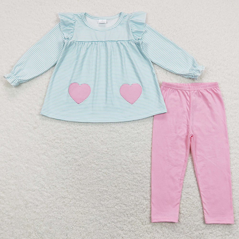 Valentine`s Day Baby Girls Clothes Pants Sets GLP1114