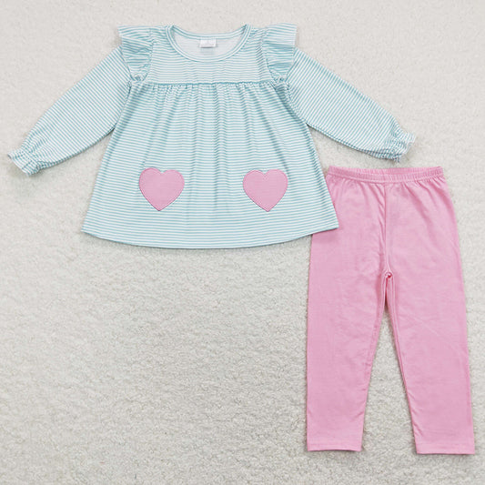 Valentine`s Day Baby Girls Clothes Pants Sets GLP1114