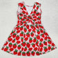 Baby Girls Dress Red Strawberry Sleeveless Knee Length Dresses Swimsuits GSD1843