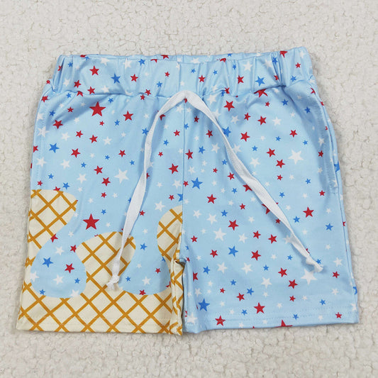 Baby Boys Shorts Light Blue Drip Stars Pockets Team Shorts Bottom SS0610 6.19