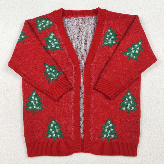 Baby Girls Sweater Red Christmas Tree Long Sleeve Sweaters GT1114 7.9