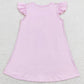 Baby Girls Dress Flutter Sleeve Pink Knee Length Dresses Gowns GSD1126