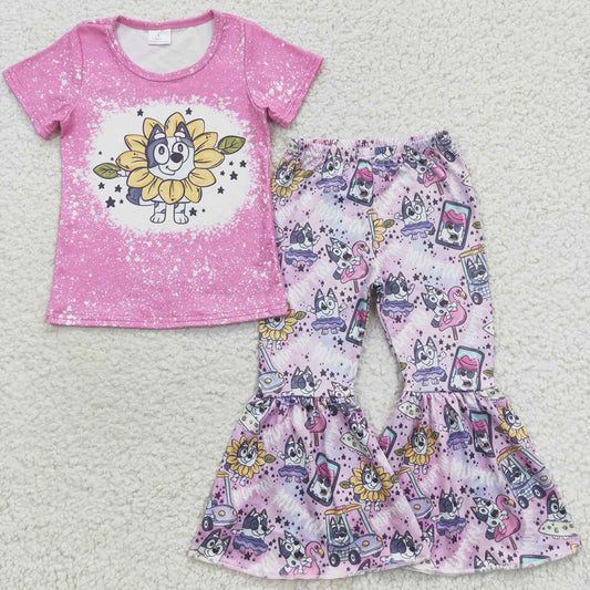 Boutique Girls Clothing Short Sleeve Bell Pants Sets GSPO0689