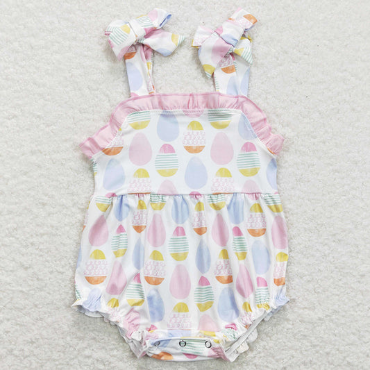 Easter Egg Print Boutique Infant Baby Girls Rompers SR0900