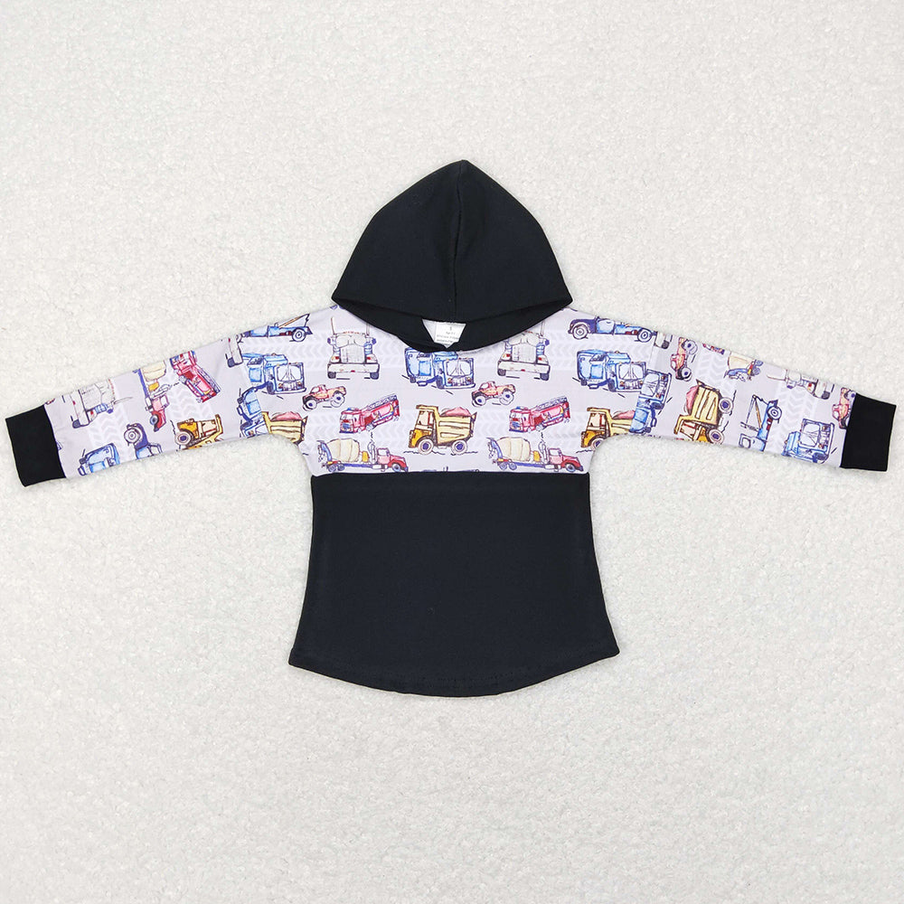 Baby Boys Clothes Hoodies Tops Cars Vans Long Sleeve Hooded Tops BT0470