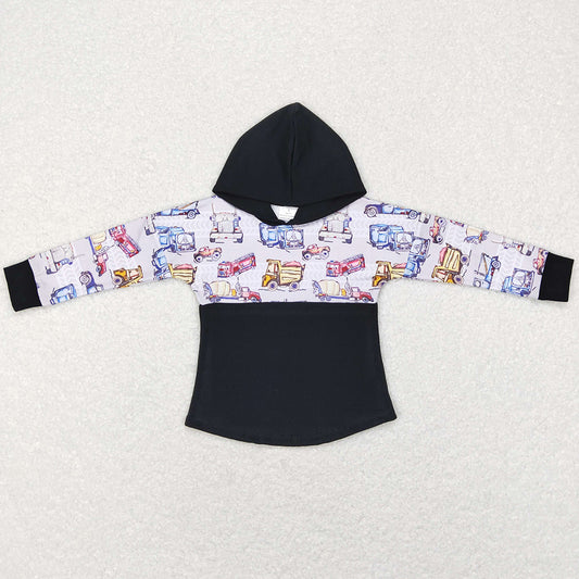 Baby Boys Clothes Hoodies Tops Cars Vans Long Sleeve Hooded Tops BT0470