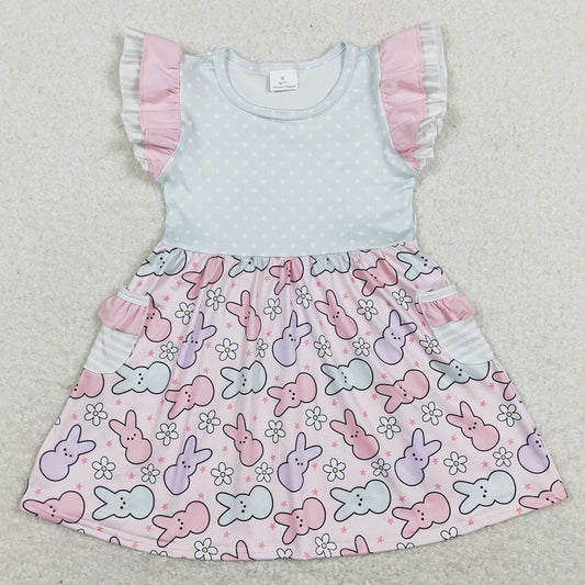 Easter Baby Girls Dress Bunny Rabbit Print Dresses GSD0637