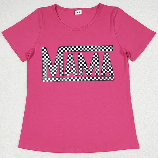 Mommy and Me Clothes Shirts Pink Vinyl Short Sleeve Tee Shirts Tops GT0574