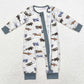 Baby Infant Boys Rompers Planes Bamboo Zip Rompers LR1326