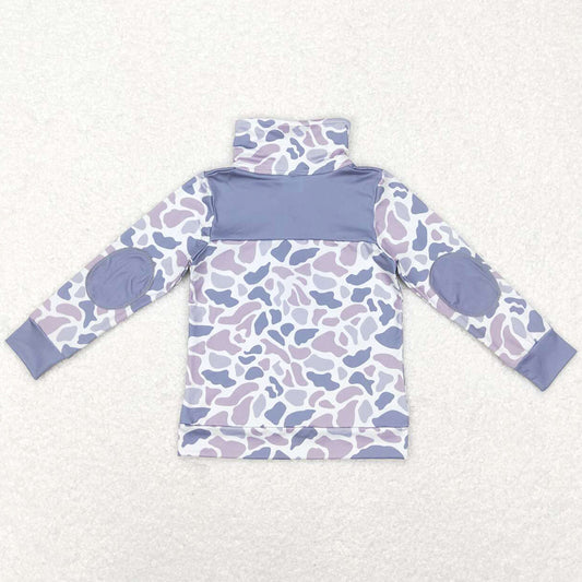 Baby Boys Clothes Tops Camo Zip Long Sleeve Pullovers Tops BT0467