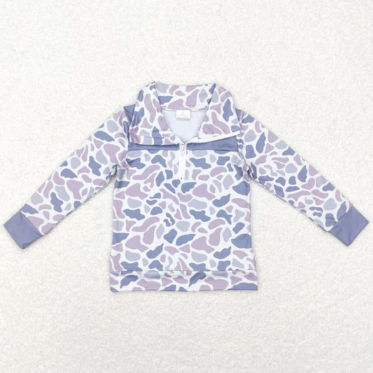 Baby Boys Clothes Tops Camo Zip Long Sleeve Pullovers Tops BT0467